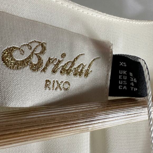 RIXO Bridal Simone Embroidered Maxi Dress Ivory Size XS - Picture 4 of 14